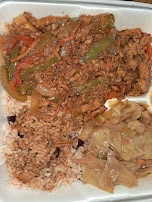 Steam Cabbage with Rice and Peas